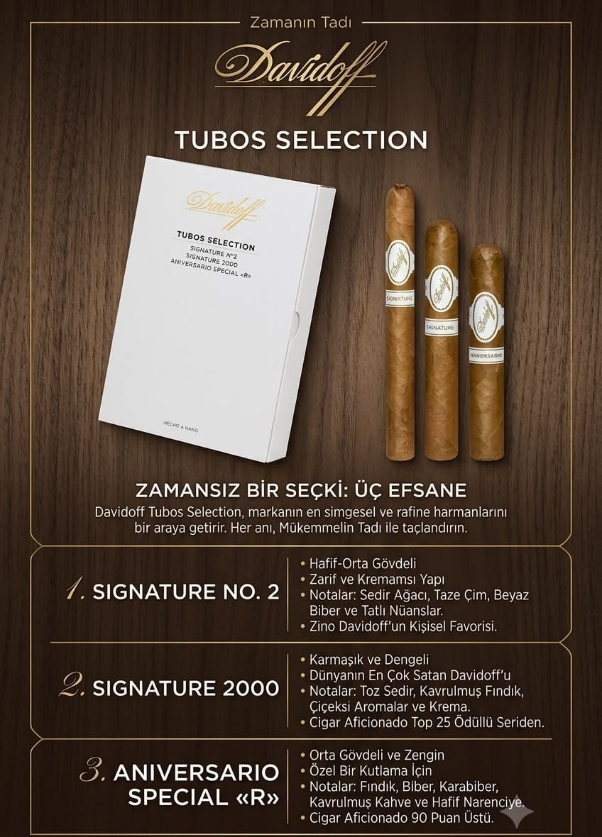Davidoff Tubos Selection 3'lü Davidoff Tubos Selection 3'lü