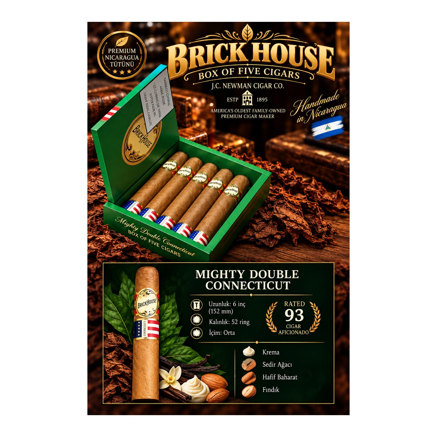 Brick House Mighty Double Connecticut Puro – 5'li Kutu